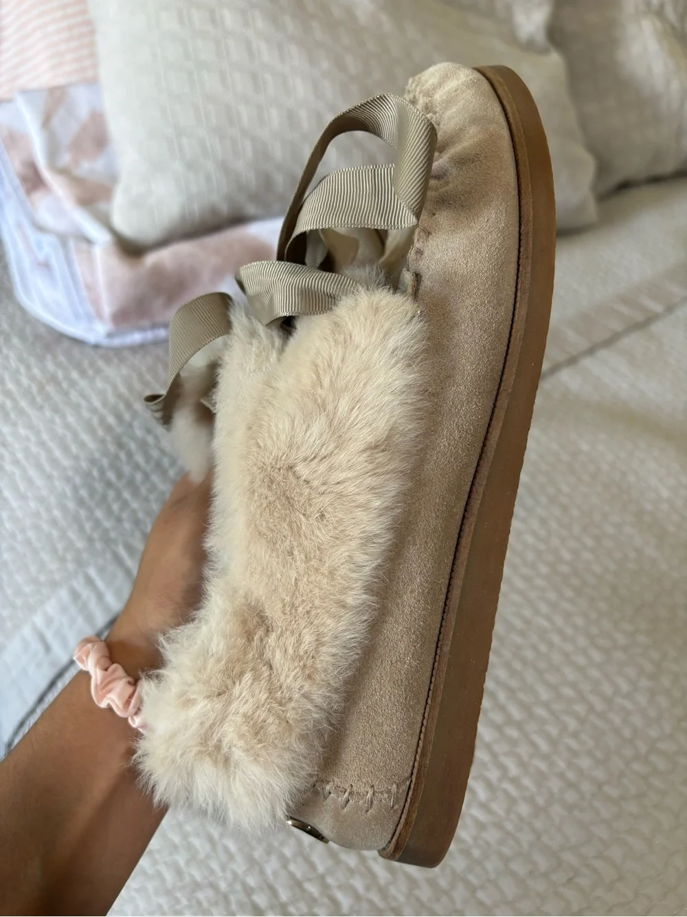Tory Burch plush faux